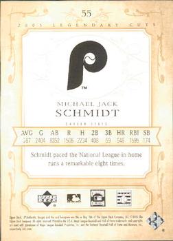 2005 SP Legendary Cuts #55 Mike Schmidt Back