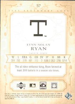2005 SP Legendary Cuts #57 Nolan Ryan Back