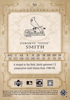 2005 SP Legendary Cuts #59 Ozzie Smith Back
