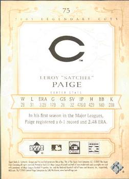 2005 SP Legendary Cuts #75 Satchel Paige Back