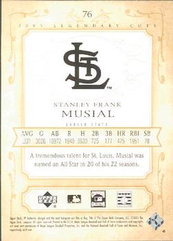 2005 SP Legendary Cuts #76 Stan Musial Back