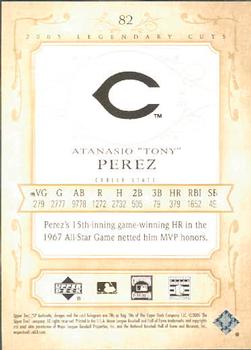 2005 SP Legendary Cuts #82 Tony Perez Back