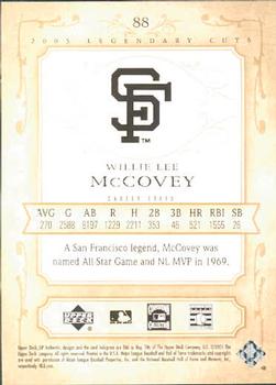 2005 SP Legendary Cuts #88 Willie McCovey Back