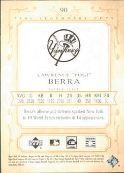 2005 SP Legendary Cuts #90 Yogi Berra Back
