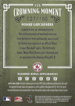 2005 Donruss Diamond Kings - Materials Framed Red #273 Nomar Garciaparra Back