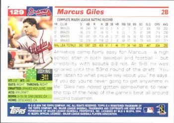 2005 Topps #129 Marcus Giles Back