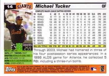 2005 Topps #14 Michael Tucker Back
