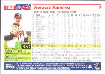 2005 Topps #152 Horacio Ramirez Back