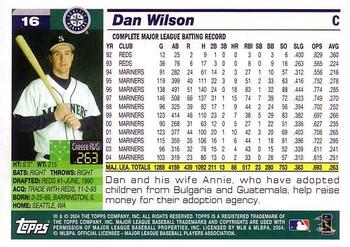 2005 Topps #16 Dan Wilson Back