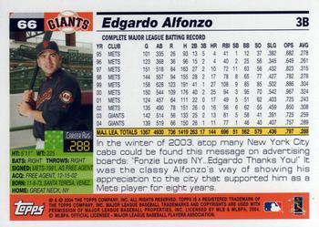 2005 Topps #66 Edgardo Alfonzo Back