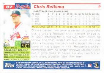 2005 Topps #87 Chris Reitsma Back