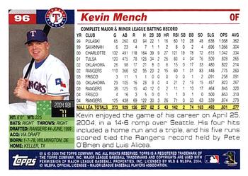 2005 Topps #96 Kevin Mench Back