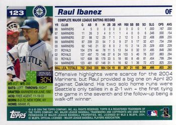 2005 Topps #123 Raul Ibanez Back