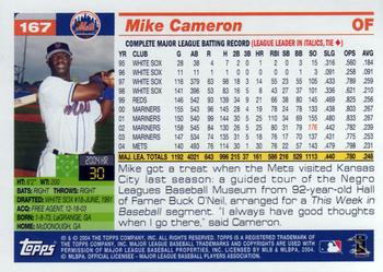 2005 Topps #167 Mike Cameron Back