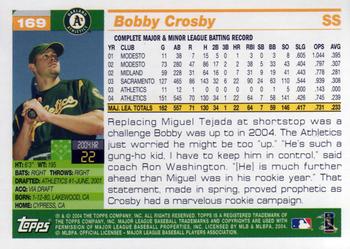 2005 Topps #169 Bobby Crosby Back