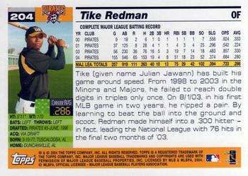 2005 Topps #204 Tike Redman Back