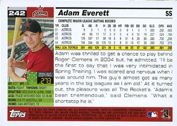 2005 Topps #242 Adam Everett Back