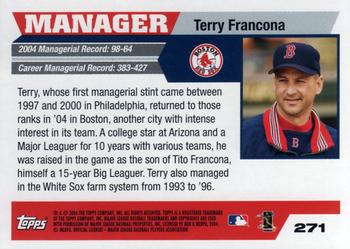 2005 Topps #271 Terry Francona Back