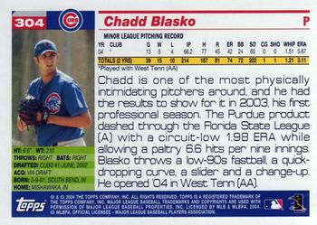 2005 Topps #304 Chadd Blasko Back
