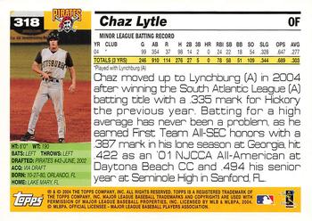 2005 Topps #318 Chaz Lytle Back