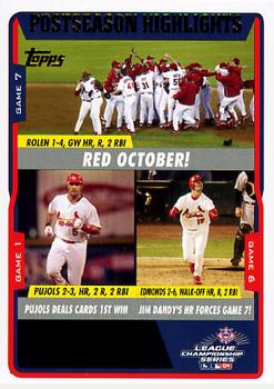 2005 Topps #354 Red October! / Pujols Deals Cards 1st Win / Jim Dandy's HR Forces Game 7! Front