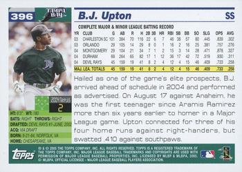 2005 Topps #396 B.J. Upton Back