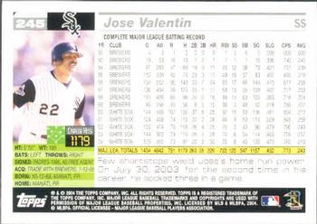 2005 Topps #245 Jose Valentin Back