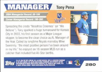 2005 Topps #280 Tony Pena Back