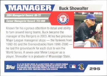 2005 Topps #295 Buck Showalter Back