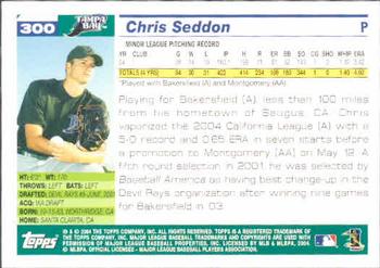 2005 Topps #300 Chris Seddon Back