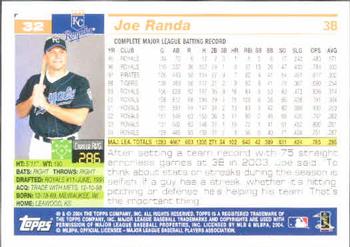 2005 Topps #32 Joe Randa Back