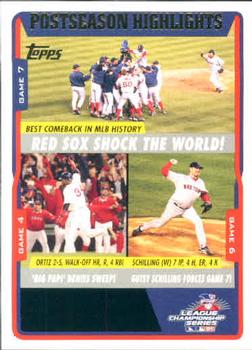 2005 Topps #353 Red Sox Shock The World! / 
