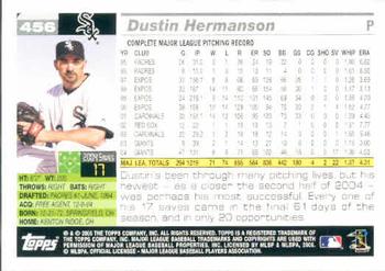 2005 Topps #456 Dustin Hermanson Back