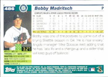 2005 Topps #486 Bobby Madritsch Back