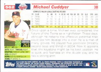 2005 Topps #562 Michael Cuddyer Back