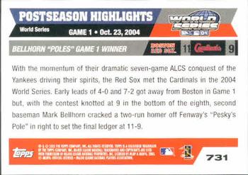 2005 Topps #731 Ortiz Starts Off Hot! / Bellhorn Smacks Game Winner! Back
