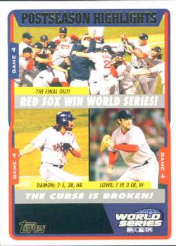 2005 Topps #734 Red Sox Win World Series! / The Curse is Broken! Front