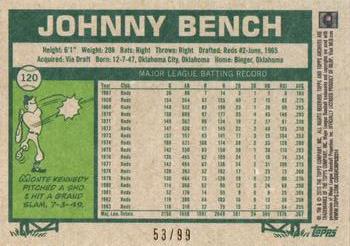 2018 Topps Archives - Silver #120 Johnny Bench Back