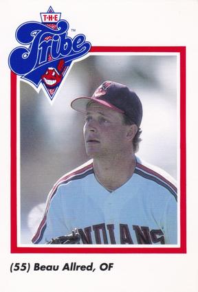 1990 Cleveland Indians The Tribe #1 Beau Allred Front