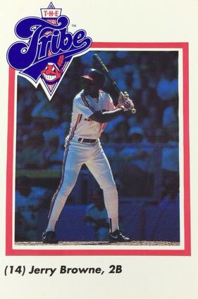 1990 Cleveland Indians The Tribe #8 Jerry Browne Front