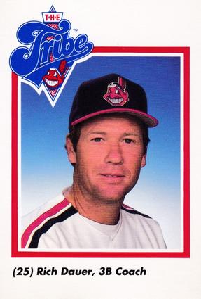 1990 Cleveland Indians The Tribe #11 Rich Dauer Front