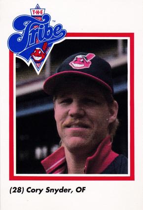 1990 Cleveland Indians The Tribe #39 Cory Snyder Front