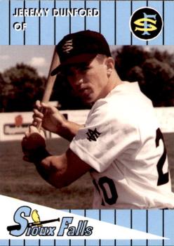 1993 Sioux Falls Canaries #14 Jeremy Dunford Front
