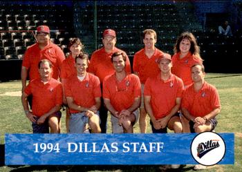 1994 Collect-A-Sport Amarillo Dillas #27 Staff Photo Front