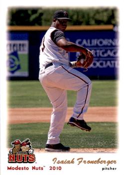 2010 Grandstand Modesto Nuts #NNO Isaiah Froneberger Front