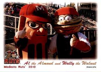 2010 Grandstand Modesto Nuts #NNO Al Almond / Wally Walnut Front