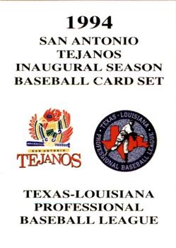 1994 Collect-A-Sport San Antonio Tejanos #1 Team Logo Front