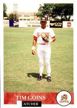 1994 Collect-A-Sport San Antonio Tejanos #13 Tim Goins Front