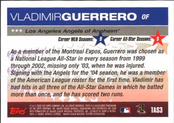 2005 Topps - All-Stars #TAS3 Vladimir Guerrero Back