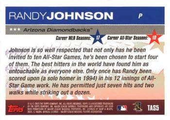 2005 Topps - All-Stars #TAS5 Randy Johnson Back